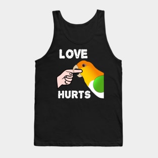 White Bellied Caique Parrot - Love Hurts Biting Tank Top